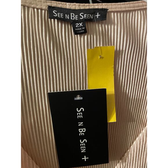 See n Be Seen Size 2X Gold Evening Long Dress - Picture 4 of 4